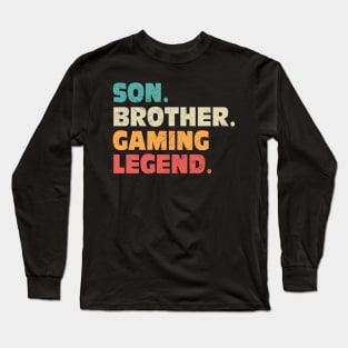 Christmas Gift For Gaming Teenage Boys & Kids Gamer Brother Long Sleeve T-Shirt